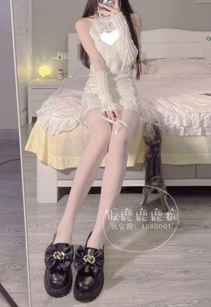 饭鹿鹿痴白针织的纹理